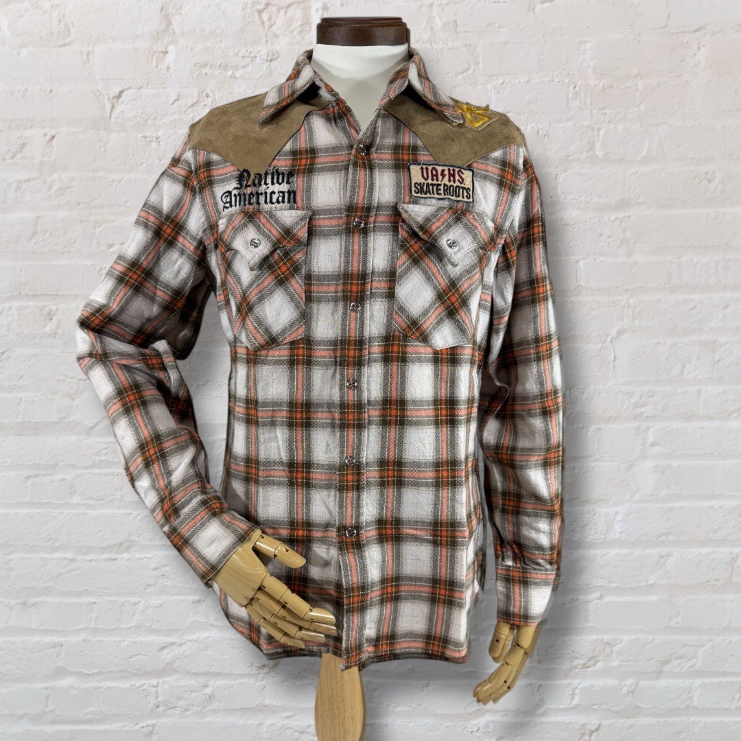 VANS(ヴァンズ)のVANS ヴァンズ ウエスタンチェック 長袖シャツ 薄手 Mサイズ メンズのトップス(シャツ)の商品写真