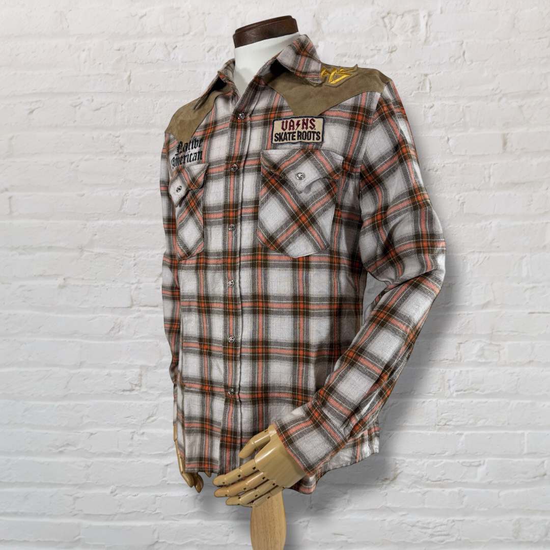 VANS(ヴァンズ)のVANS ヴァンズ ウエスタンチェック 長袖シャツ 薄手 Mサイズ メンズのトップス(シャツ)の商品写真