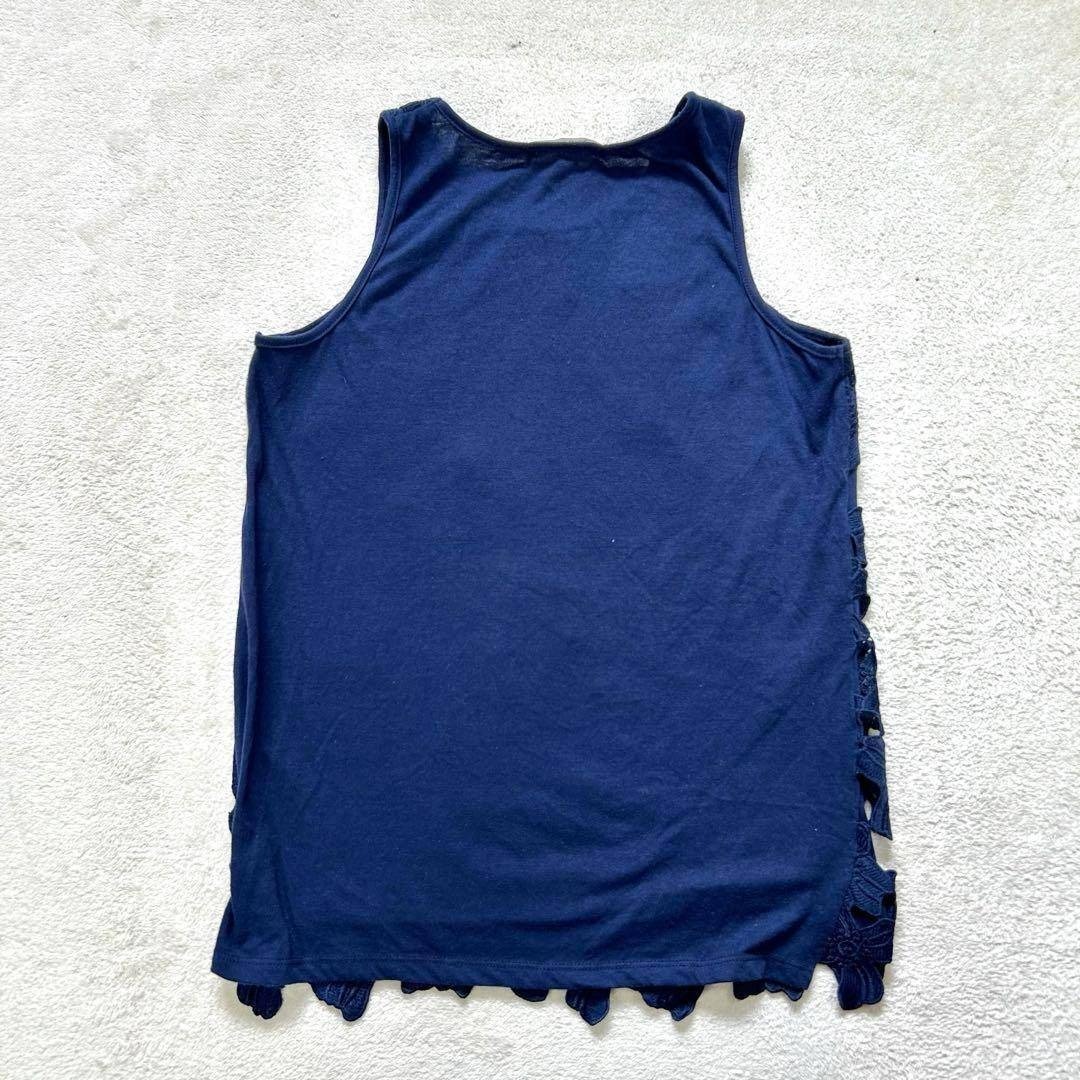 chocol raffine robe(ショコラフィネローブ)の【ショコラフィネローブ】FREE ノースリーブトップス ネイビー レディースのトップス(シャツ/ブラウス(半袖/袖なし))の商品写真