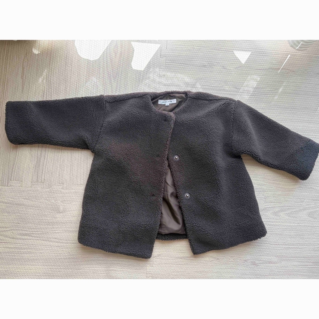 GLOBAL WORK(グローバルワーク)のGLOBAL WORK ボアフリースジャケット 100サイズ キッズ/ベビー/マタニティのキッズ服女の子用(90cm~)(ジャケット/上着)の商品写真