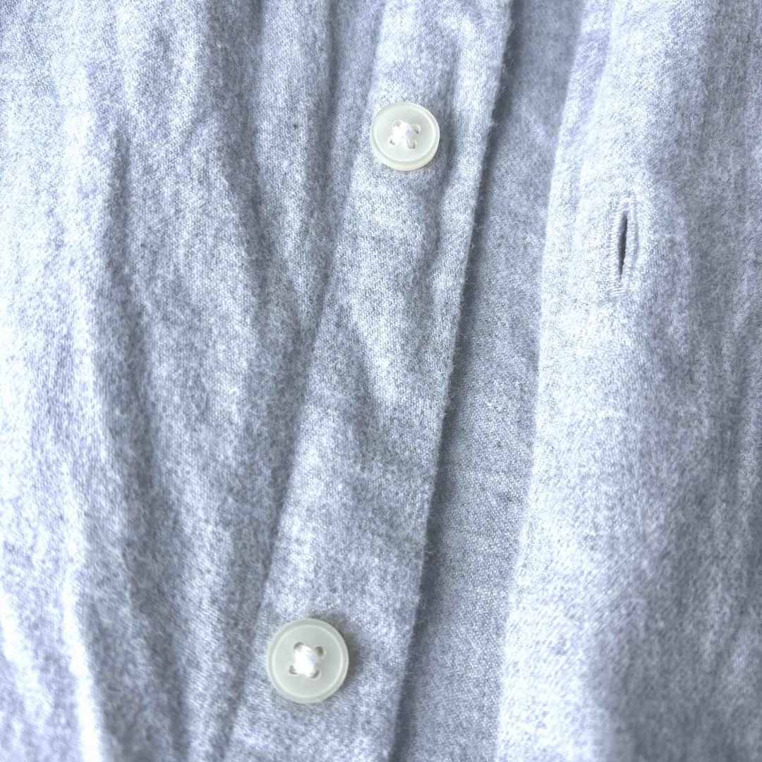 GU(ジーユー)のGU メンズ フランネル スタンダードカラーシャツ シャツ グレー M メンズのトップス(シャツ)の商品写真