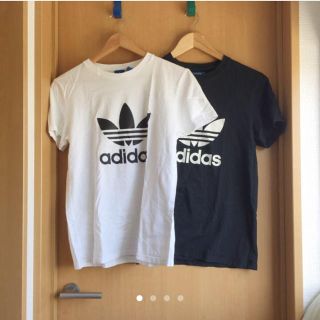 アディダス(adidas)のadidas☆ロゴTシャツ☆メンズM☆白黒2枚セット(Tシャツ/カットソー(半袖/袖なし))