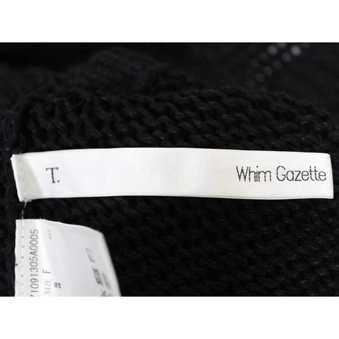 T.ウィムガゼット リネンシルク2WAYローゲージプルオーバー レディース F ブラック/黒【中古】【新入荷】 ☆ レディースのトップス(カーディガン)の商品写真