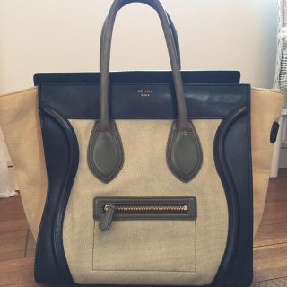 セリーヌ(celine)のmary様専用 セリーヌ ラゲージ バイカラーレザー×キャンパス(トートバッグ)