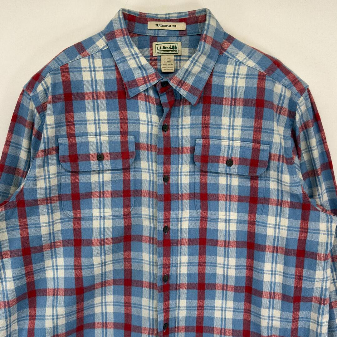 L.L.Bean(エルエルビーン)の古着 エルエルビーン L.L.Bean 長袖シャツ ネルシャツ アウトドア チェック柄 胸ポケット マドラス L マルチカラー メンズ メンズのトップス(シャツ)の商品写真