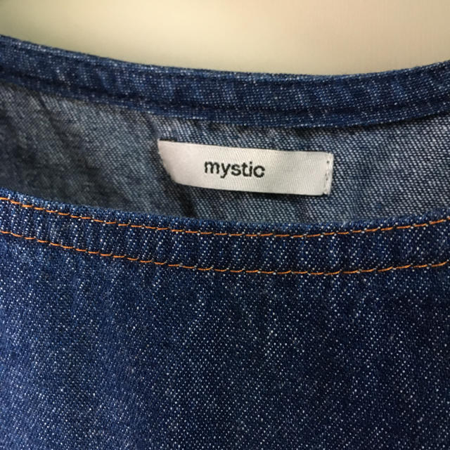 mystic(ミスティック)のフリンジ付きデニムシャツ レディースのトップス(シャツ/ブラウス(半袖/袖なし))の商品写真