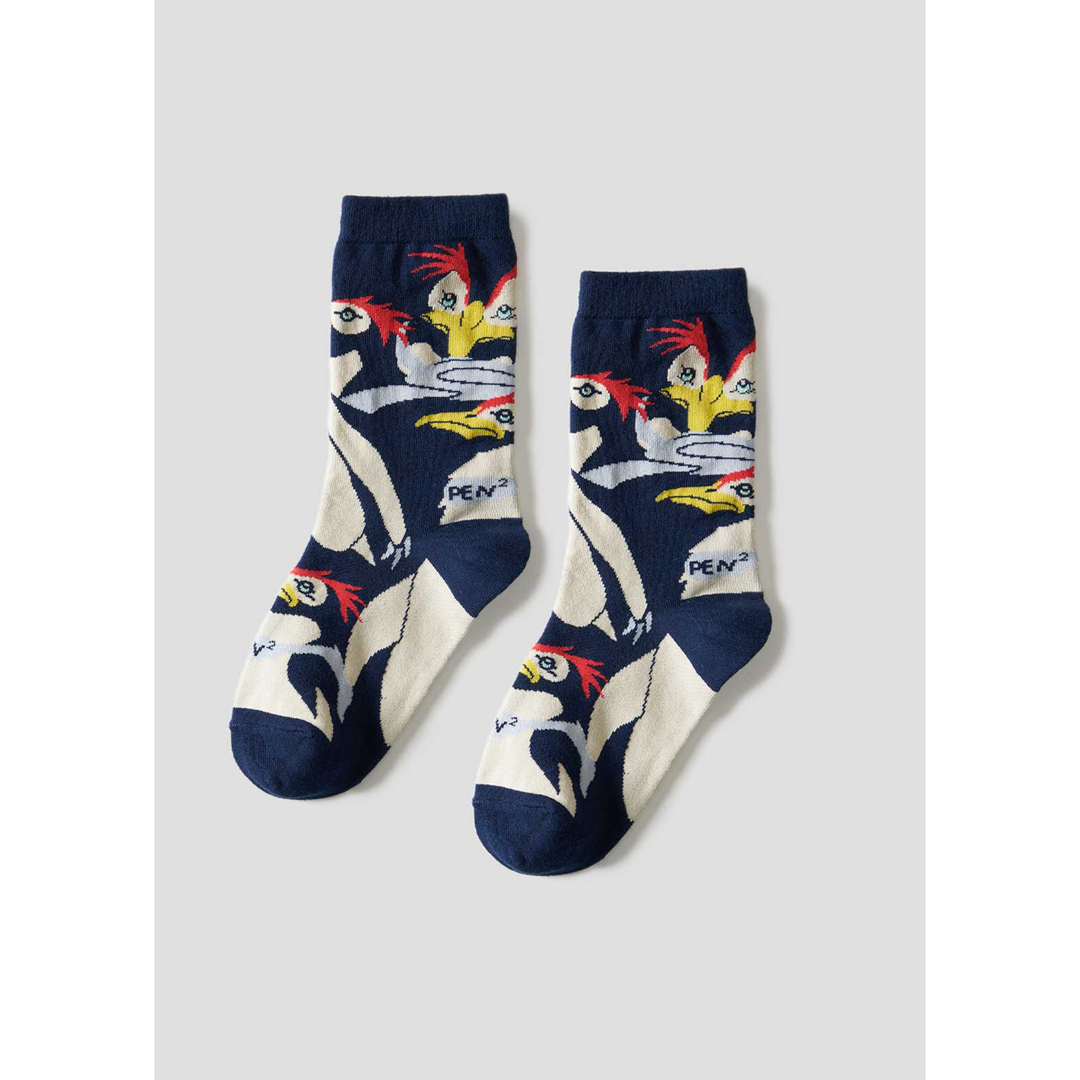 Design Tshirts Store graniph(デザインティーシャツストアグラニフ)のグラニフ　新世紀エヴァンゲリオン　ペンペン　ミドルソックス　M メンズのレッグウェア(ソックス)の商品写真