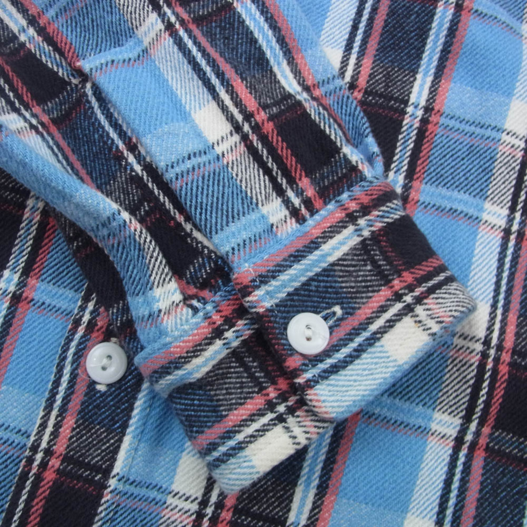 STANDARD CALIFORNIA(スタンダードカリフォルニア)のSTANDARD CALIFORNIA スタンダードカリフォルニア フード チェック ネルシャツ ブルー系 M【中古】 メンズのトップス(シャツ)の商品写真