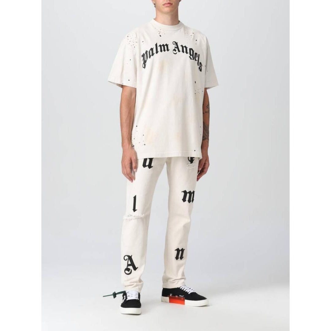 PALM ANGELS(パームエンジェルス)のパームエンジェルス 22AW ロゴパッチクラシックデニムパンツ メンズのパンツ(デニム/ジーンズ)の商品写真