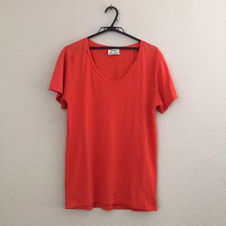 アクネ(ACNE)のacne studios カットソー　赤(Tシャツ/カットソー(半袖/袖なし))