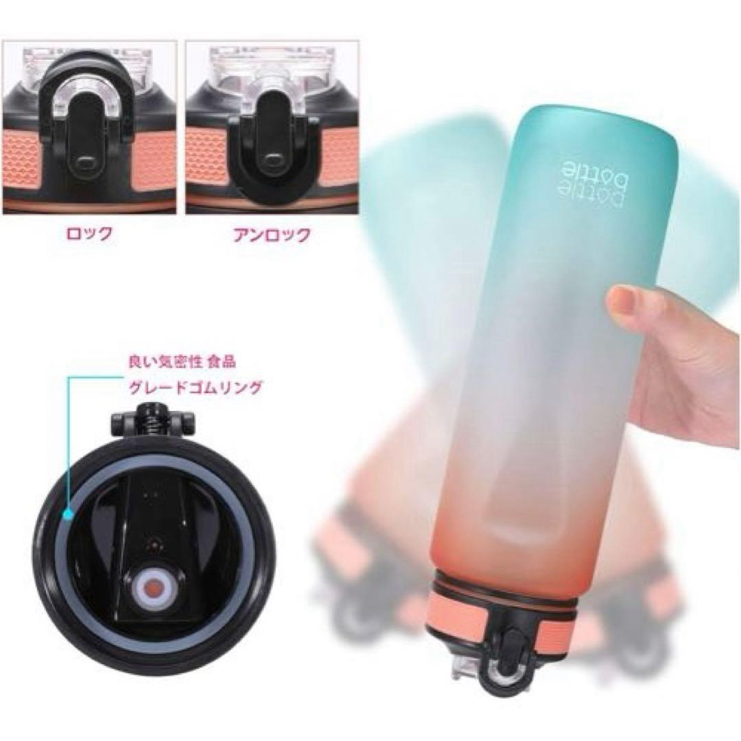 水筒 直飲み 1000ml ウォーターボトル 男女兼用 スポーツボトル インテリア/住まい/日用品のキッチン/食器(弁当用品)の商品写真