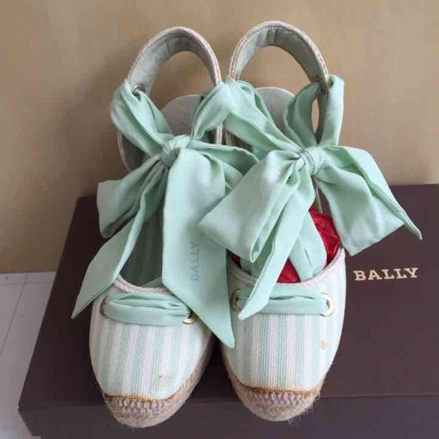 Bally(バリー)の【値下げ】新品 BALLY キャンパスウェッジミュール レディースの靴/シューズ(サンダル)の商品写真