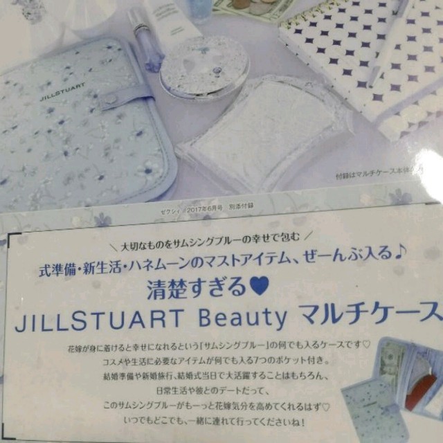 JILLSTUART(ジルスチュアート)のゼクシィとJILLSTUARTのコラボマルチケース　ポーチ　サムシングブルー レディースのファッション小物(ポーチ)の商品写真