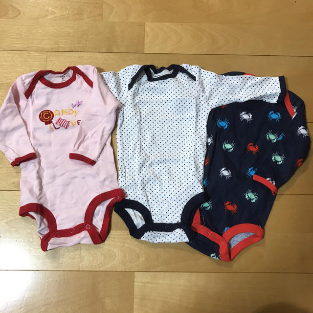 carter's(カーターズ)のPii 様専用！かわいい Carter'sの長袖ロンパース 3枚セットです。 キッズ/ベビー/マタニティのベビー服(~85cm)(ロンパース)の商品写真