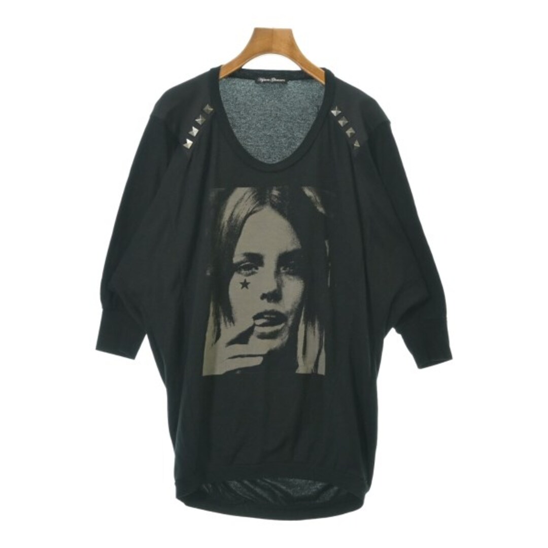 HYSTERIC GLAMOUR(ヒステリックグラマー)のHYSTERIC GLAMOUR Tシャツ・カットソー M 黒 【古着】【中古】【送料無料】 レディースのトップス(カットソー(半袖/袖なし))の商品写真