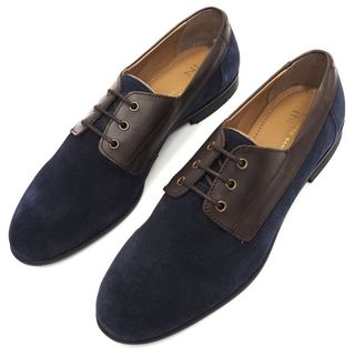 alfredoBANNISTER - 未使用品 ALFREDO BANNISTER IN コンビネーション プレーントゥ 【サイズ：43】 ネイビー/ブラウン 52021901225 スエードレザー シューズ アルフレッドバニスター メンズ 5L/K06311/KOV28/