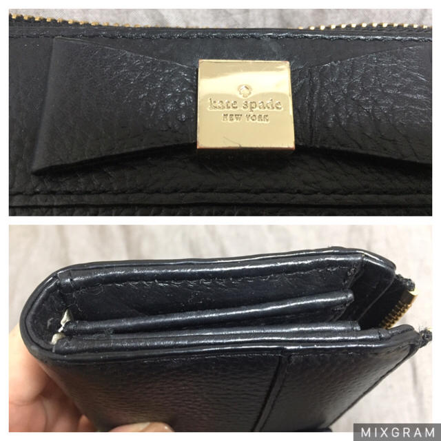 kate spade new york(ケイトスペードニューヨーク)の【kate spade】Ｌ字ファスナー レザー長財布 レディースのファッション小物(財布)の商品写真