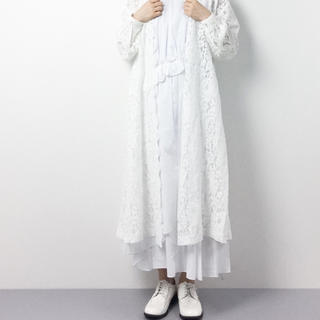 ドットアンドストライプスチャイルドウーマン(Dot&Stripes CHILDWOMAN)のレース 花 はおりワンピ 🌸(ひざ丈ワンピース)