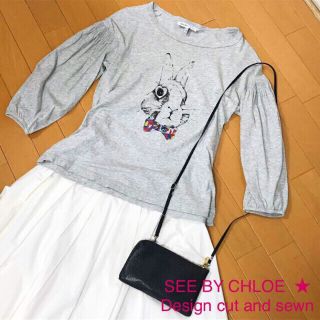 シーバイクロエ(SEE BY CHLOE)の【専用】SEE BY CHLOE うさぎデザインカットソー☆おまけポーチ付(カットソー(長袖/七分))