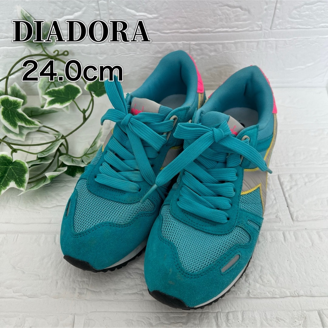 DIADORA(ディアドラ)のディアドラ ランニング カジュアル スニーカー 24.0cm ターコイズブルー レディースの靴/シューズ(スニーカー)の商品写真