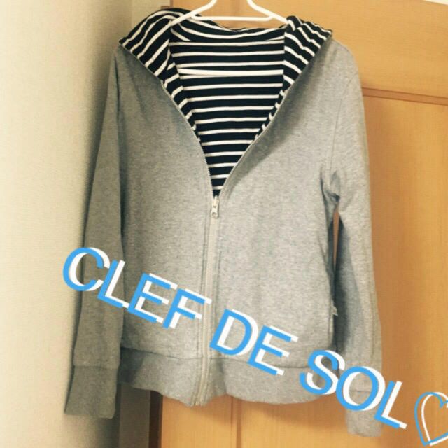 CLEF DE SOL(クレドソル)のリバーシブル★ボーダーパーカー レディースのトップス(パーカー)の商品写真