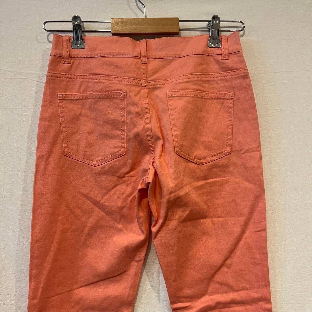 神戸レタス(コウベレタス)の【神戸レタス】　カラーパンツ　　コーラルピンク　スキニー　ストレッチ素材　M レディースのパンツ(カジュアルパンツ)の商品写真