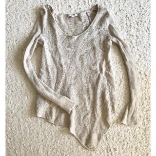 ヘルムートラング(HELMUT LANG)のhelmut lang ヘルムートラング イレギュラーヘムガーゼニット(ニット/セーター)