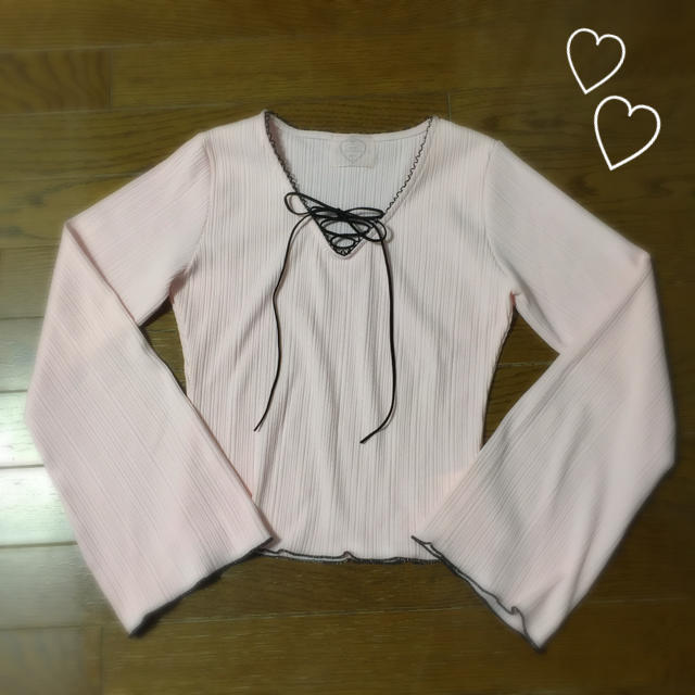 Honey Cinnamon(ハニーシナモン)の最終値下げ！モデル絢さん愛用♡ハニーシナモン♡レースアップテレコトップス レディースのトップス(ニット/セーター)の商品写真