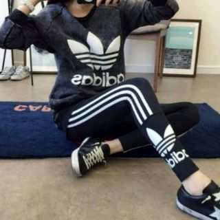 アディダス(adidas)の★tomo様専用★adidas　人気レギンス　&　デニムスウットトレーナー(レギンス/スパッツ)