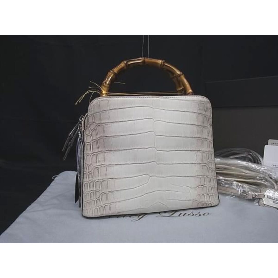 ■極上■本物■新品■未使用■ Pelley Lusso ペレリールッソ クロコダイル ヒマラヤ染め バンブー 2WAY ハンドバッグ  FU5549 レディースのバッグ(ショルダーバッグ)の商品写真