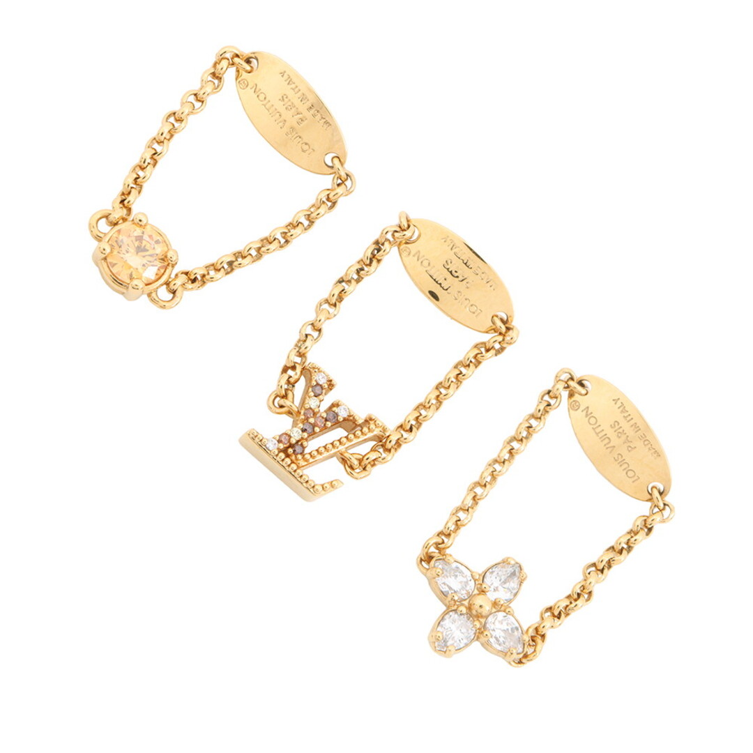 LOUIS VUITTON(ルイヴィトン)のルイヴィトン リング セット リング･レディ LV ラインストーン サイズM M1695M LOUIS VUITTON 指輪 レディースのアクセサリー(リング(指輪))の商品写真