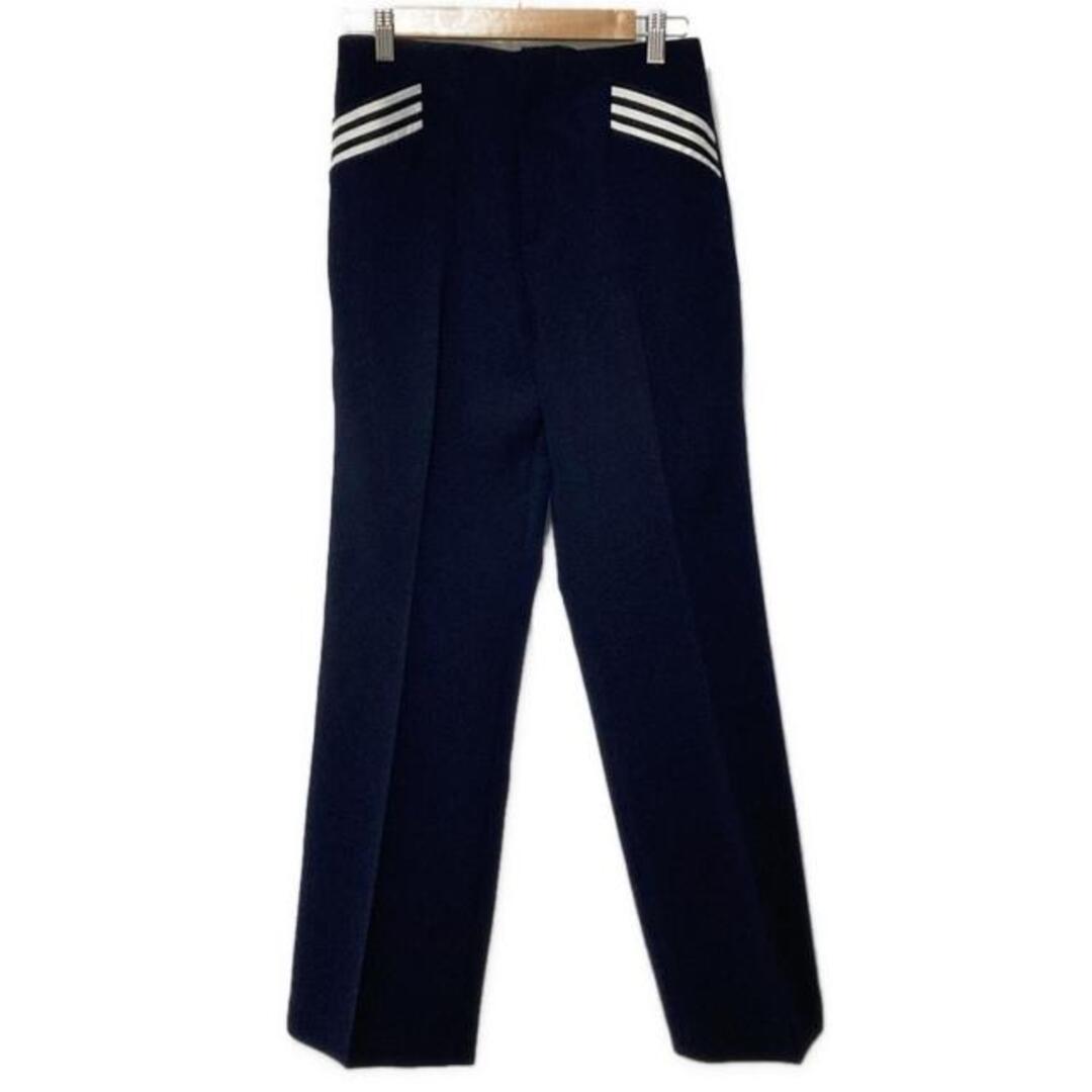 BORDERS at BALCONY(ボーダーズアットバルコニー)のBORDERS at BALCONY(ボーダーズアットバルコニー) パンツ サイズ38 M レディース美品  - ダークネイビー×白×黒 フルレングス/ボーダー レディースのパンツ(その他)の商品写真