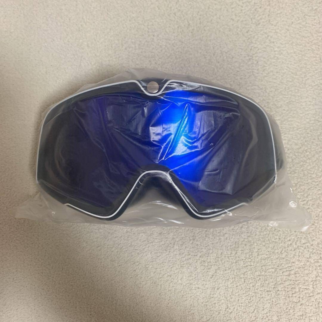 ブルーレンズゴーグル 防風 防砂 防塵 紫外線防止 バイク 滑り止め ツーリング 自動車/バイクのバイク(装備/装具)の商品写真