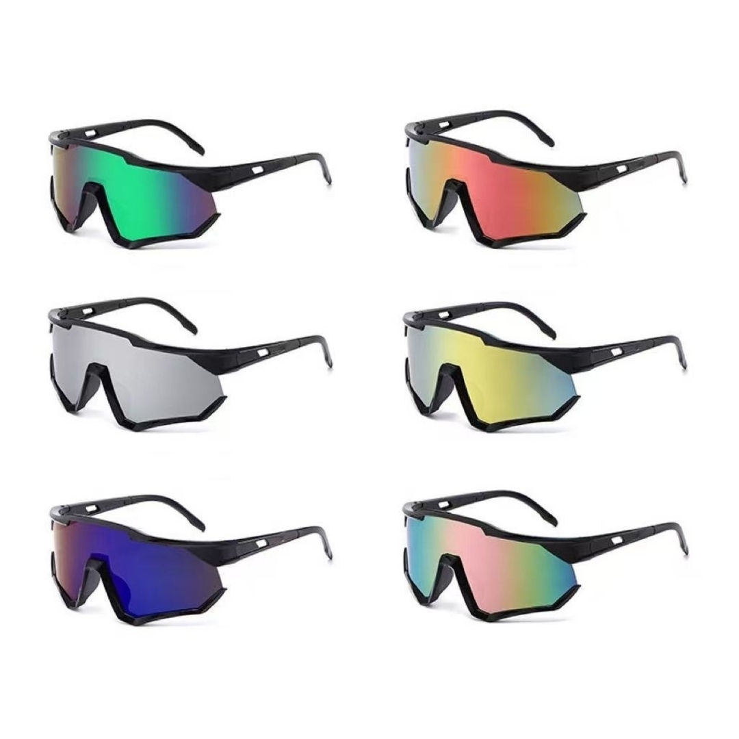 秋セール!!スポーツサングラス レッド水銀 UV400 軽量一体型 防風男女兼用 メンズのファッション小物(サングラス/メガネ)の商品写真