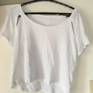 ノミネ(Nomine)のNomine Tシャツ 美品 白Tシャツ スリット メッシュ(Tシャツ(半袖/袖なし))