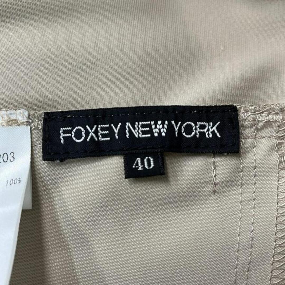 FOXEY NEW YORK(フォクシーニューヨーク) コート サイズ40 M レディース - 23852 ベージュ 長袖/春/秋 レディースのジャケット/アウター(その他)の商品写真
