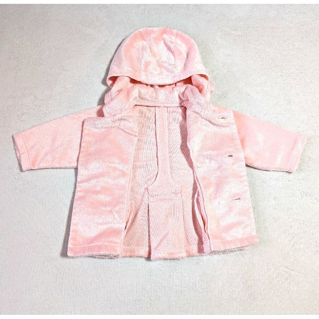 SNOOPY(スヌーピー)の2WAYで使えるSNOOPYのミンクフリースコート80サイズ キッズ/ベビー/マタニティのベビー服(~85cm)(ジャケット/コート)の商品写真