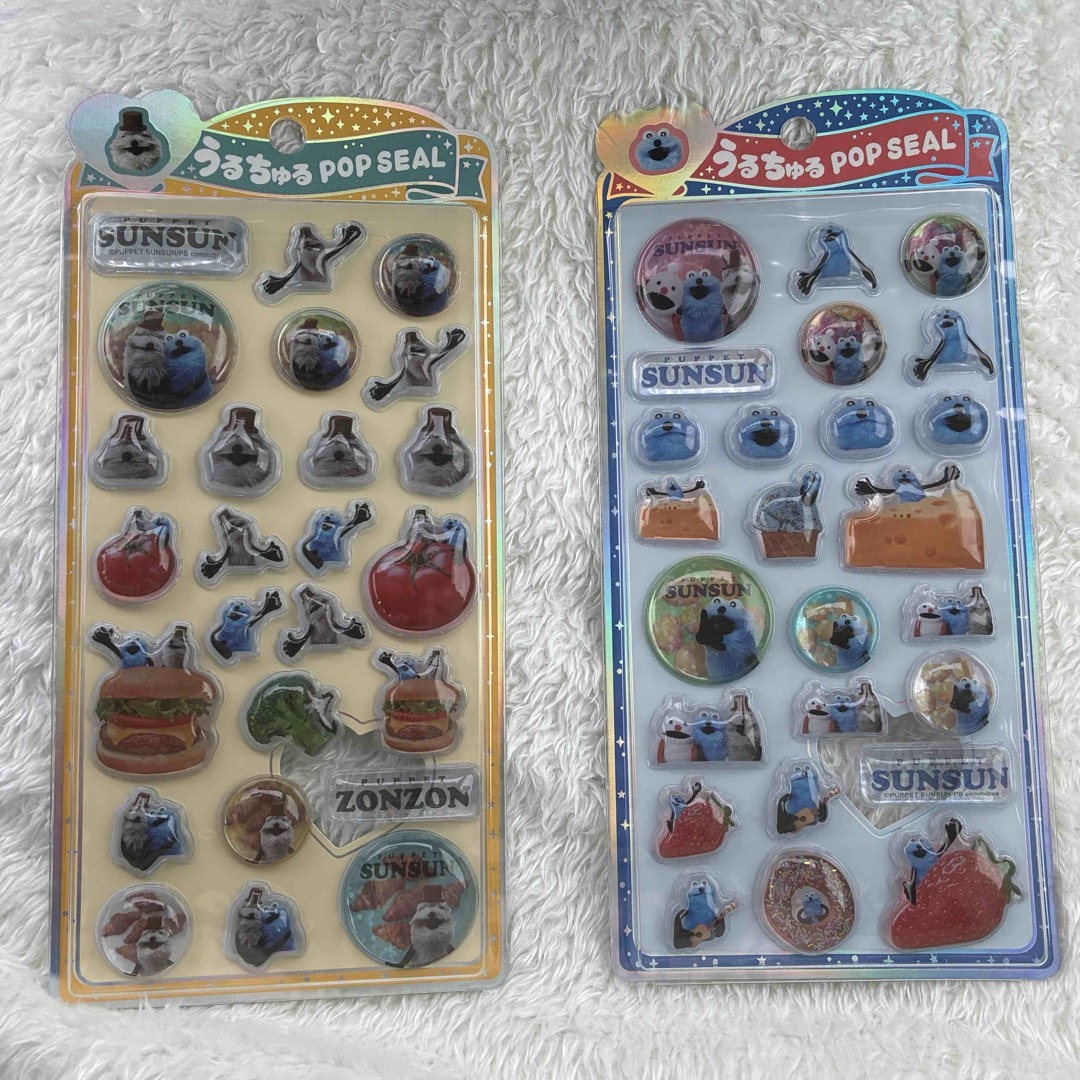 CRUX(クラックス)のパペットスンスン　うるちゅるポップシール　スンスン ハンドメイドの文具/ステーショナリー(しおり/ステッカー)の商品写真