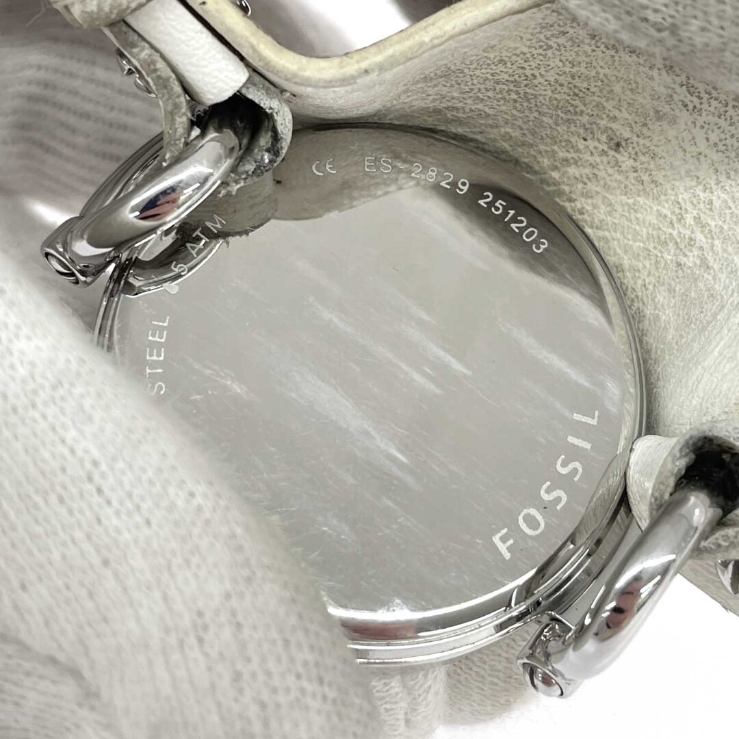 FOSSIL(フォッシル)のFossil フォッシル 腕時計 ジョージア  クォーツ/SS×レザー/ ES2829   シルバーカラー×ホワイト レディース / 240001175173 その他のその他(その他)の商品写真