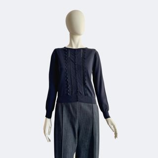 TOCCA - TOCCA トッカ ネイビー レースカーディガン 上品 通勤 学校行事に◎