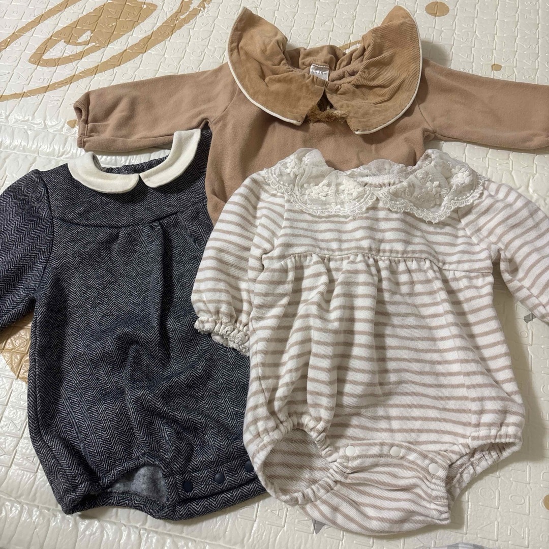 バースデイ(バースデイ)のバースデイ　ロンパース　70cm 3点セット キッズ/ベビー/マタニティのベビー服(~85cm)(ロンパース)の商品写真