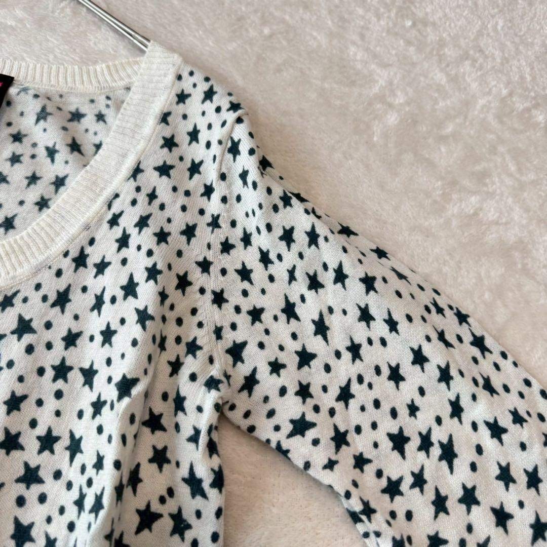 X-girl(エックスガール)の【エックスガール】 長袖チュニック（M)星柄 フレア 綿100% フェミニン レディースのトップス(チュニック)の商品写真