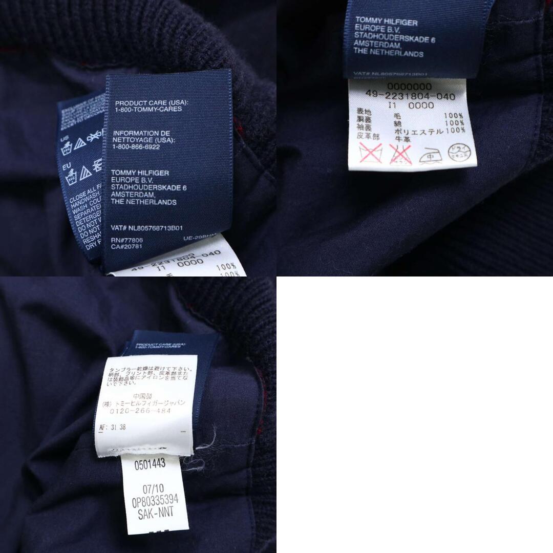 TOMMY HILFIGER GOLF トミーヒルフィガー ゴルフ 秋冬 ウール100％★ チェック ニット ブルゾン ジャケット Sz.S メンズ 紺 スポーツ/アウトドアのゴルフ(ウエア)の商品写真