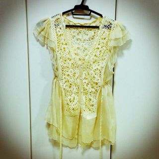 レース＆シフォン☆トップス(ベスト/ジレ)