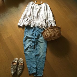 ダブルクローゼット(w closet)のありがとうセール新品w closet刺繍ブラウス エンブロダイリーダブクロ(シャツ/ブラウス(長袖/七分))