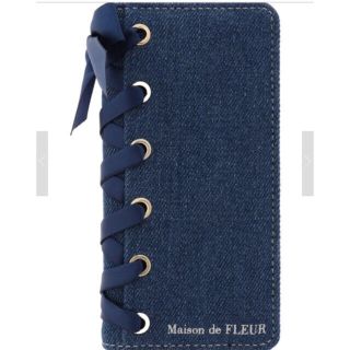 メゾンドフルール(Maison de FLEUR)のデニムレースアップ iPhoneケース(iPhoneケース)