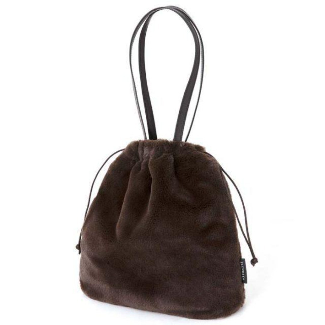 ELENDEEK(エレンディーク)のGLOW　付録　エレンディーク　エコファー巾着バッグ　雑誌付録　未開封品 レディースのバッグ(ハンドバッグ)の商品写真