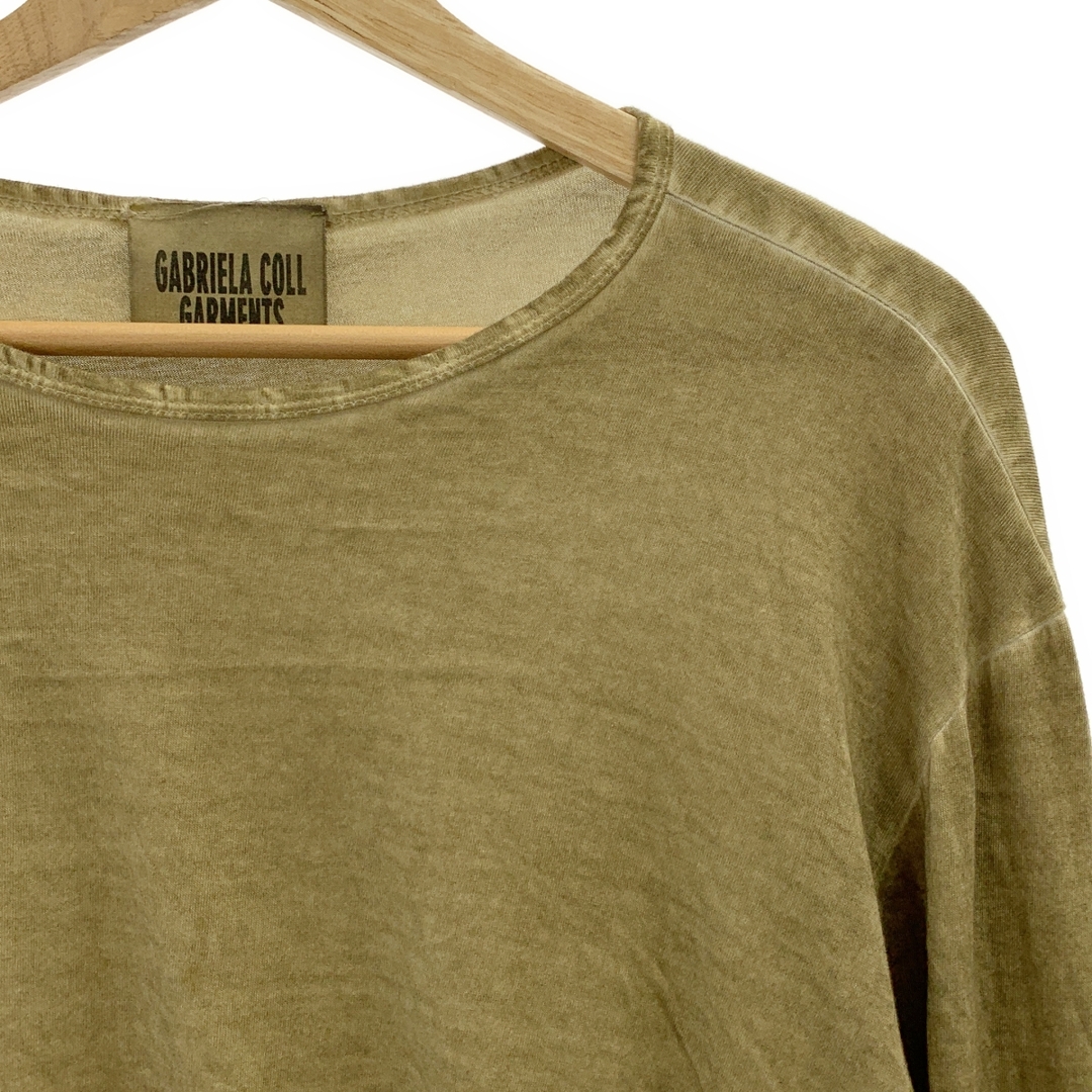 【美品】  GABRIELA COLL GARMENTS / ガブリエラコールガーメンツ | 2025SS | NO.87 ORGANIC COTTON LONG SLEEVE T-SHIRT オーガニックコットン ロングスリーブTシャツ | 5 | OFF GREEN / オフグリーン | メンズ メンズのトップス(Tシャツ/カットソー(七分/長袖))の商品写真