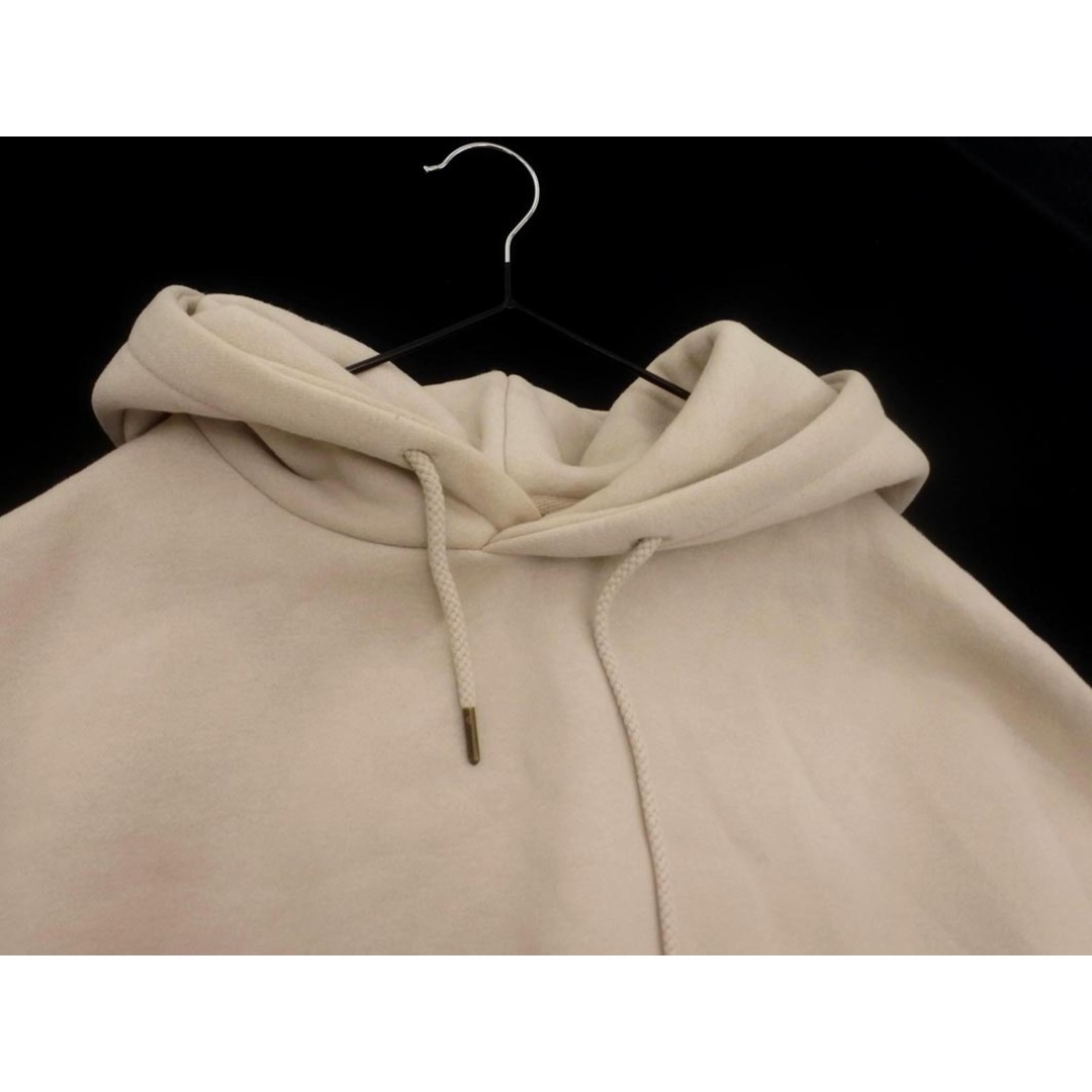 pual ce cin(ピュアルセシン)のpual ce cin ピュアルセシン 裏起毛 ショート丈 プルオーバー パーカー ベージュ ◇■ レディース レディースのトップス(パーカー)の商品写真