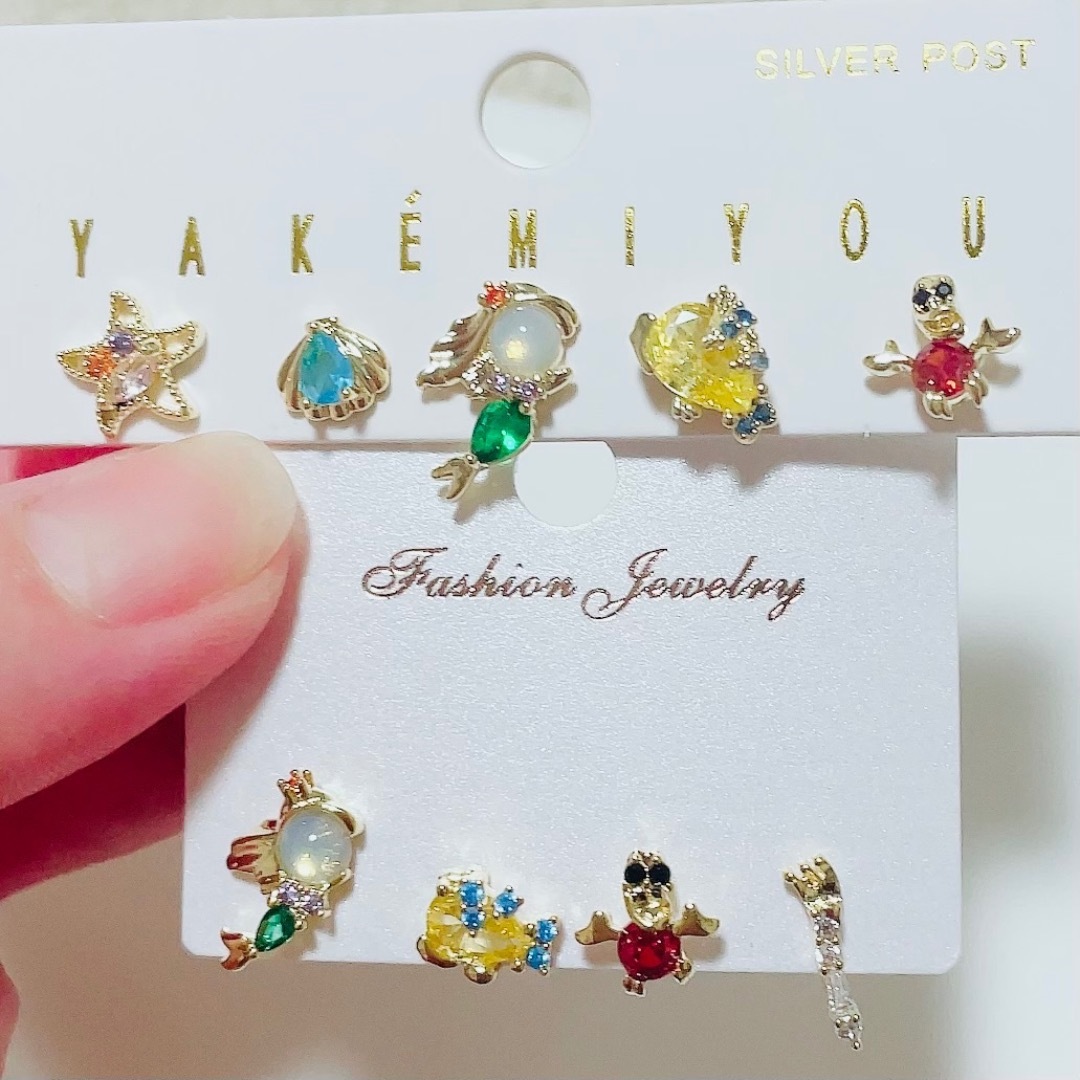 Disney(ディズニー)の【Disney／プリンセス】リトルマーメイド アリエル ピアスセット① レディースのアクセサリー(ピアス)の商品写真